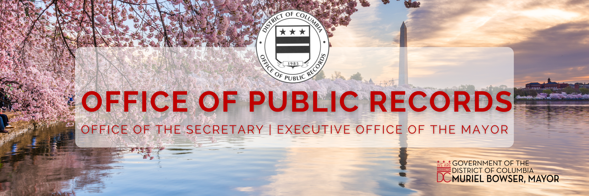 Office of Public Records and Archives: Office of Public Records and Archives FAQ banner