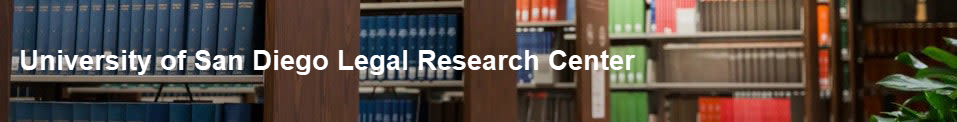 University of San Diego Legal Research Center: LibAnswers banner